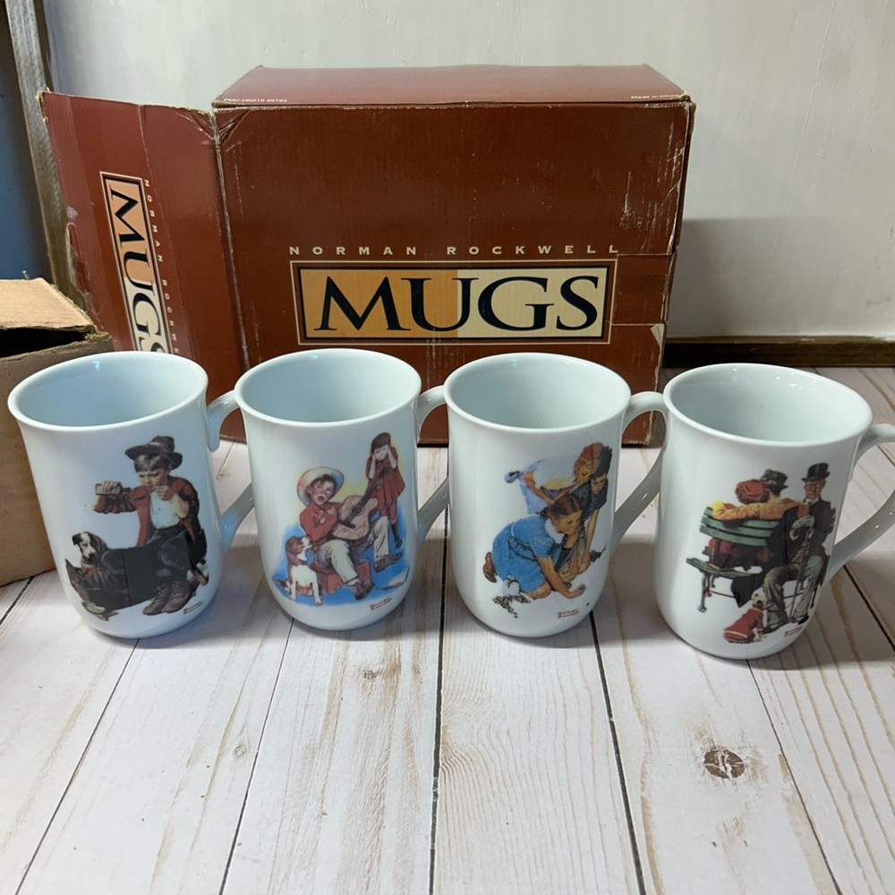 Norman Rockwell Mug Set